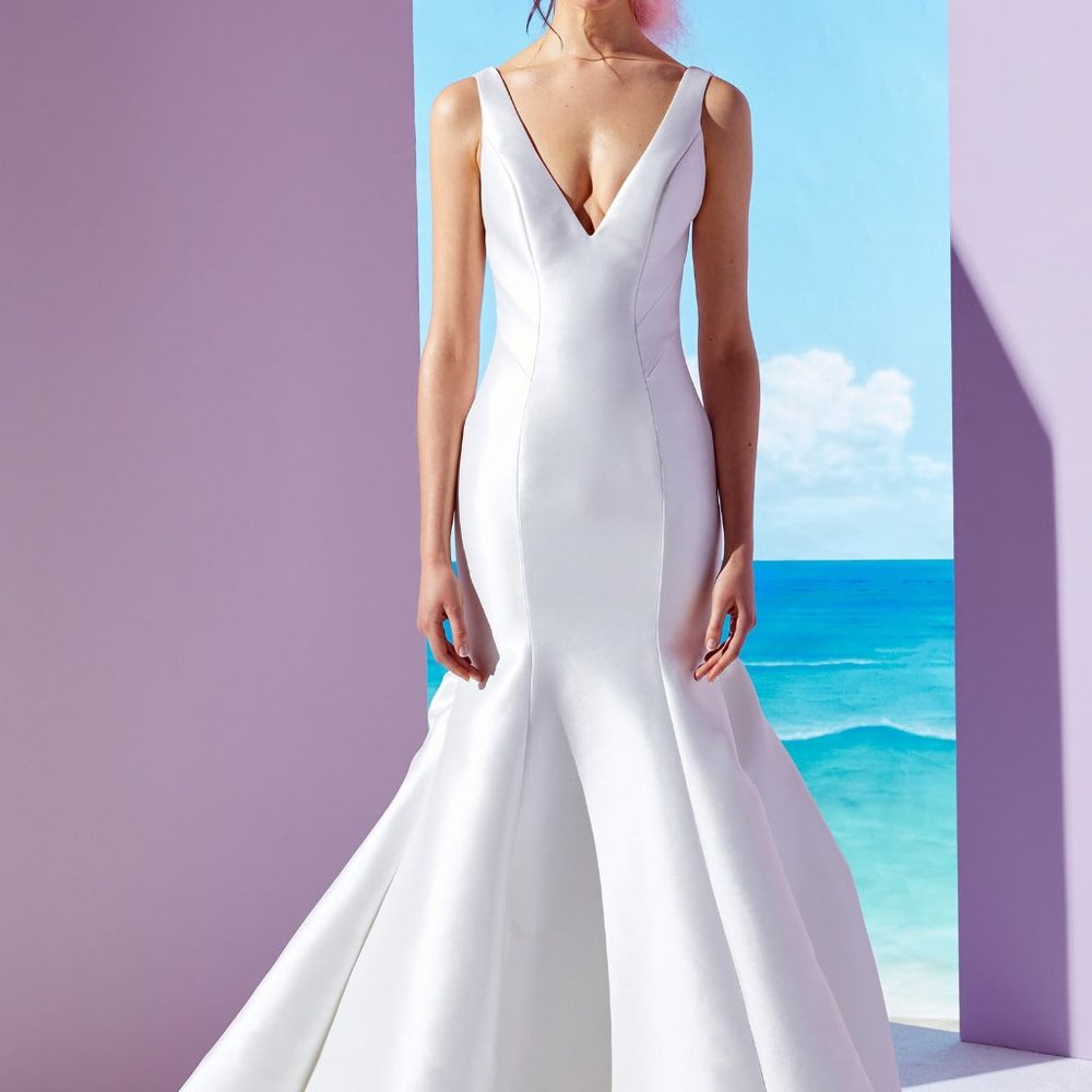NWT Ines Di Santo White Trumpet Wedding Dress